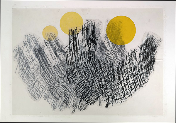 İvme, Aydınger üzerine deneysel baskı ve kolaj tekniği, 2025