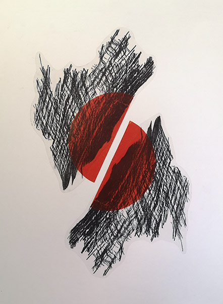 Atak, Aydınger üzerine deneysel baskı ve kolaj tekniği, 2025